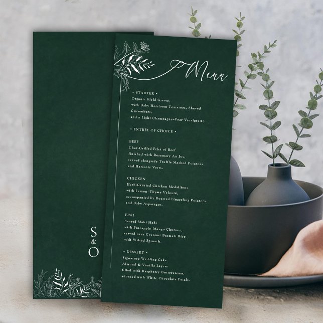 Leafy Nature Botanical Green Menu  (Subido por el creador)