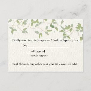 Leafy RSVP Card