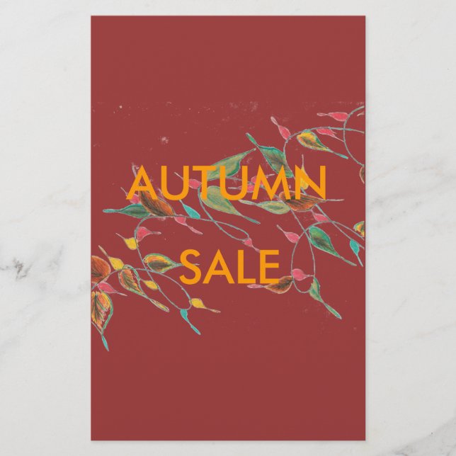 Leafy Vine Autumn Sale Flyer (Frente)
