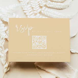 LEAH Pastel Mantequilla Amarillo Código QR Tarjeta