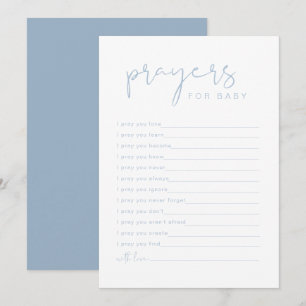 LEAH Vibrant Pastel Blue Prayers para tarjeta para