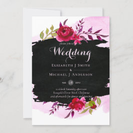 LeahG Budget Rosa Rosa Negro Boda moderno