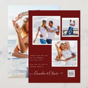 Leahg INVITACIÓN DE BODA FOTO Guarde la Fecha Grac