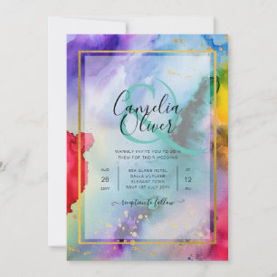 LeahG Tinta de inVITACIÓN DE BODA DE ORGULLO DE LL