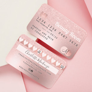 Lealtad del purpurina metálico de rosa de tarjetas
