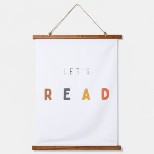 leamos. tapiz con marco de madera