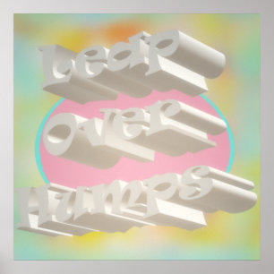 Leap Over Hump diseño de arte pasteles polvoriento