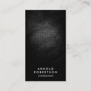 Leather Effect Black Consultor tarjeta de negocios
