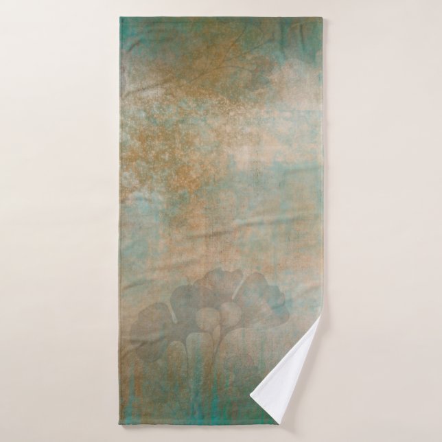 Leaves grunge background wallpaper (Toalla de baño)