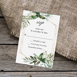 Leaves y Eucalyptus Oro no Comida RSVP VER