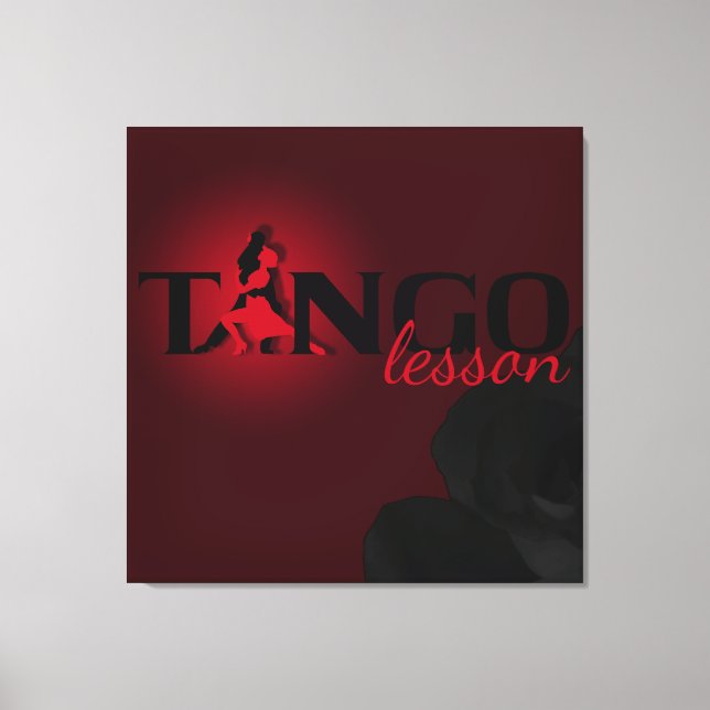 Lección de tango - Lienzo envuelto (Anverso)