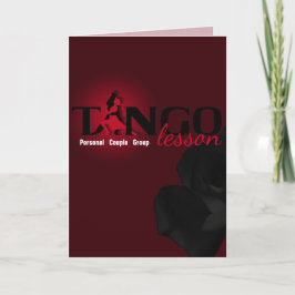 Lección del tango - saludo de la tarjeta, nota