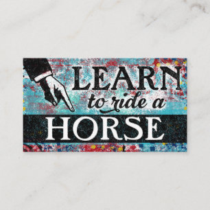 Lecciones De Caballos - Tarjetas De Negocios Aqua 