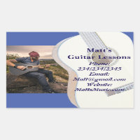 Lecciones de guitarra Pegatinas promocionales