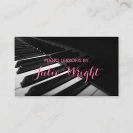 Lecciones de piano, tarjeta de visita del instruct