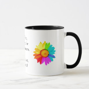 Lecciones - taza inspiradora floral del arco iris
