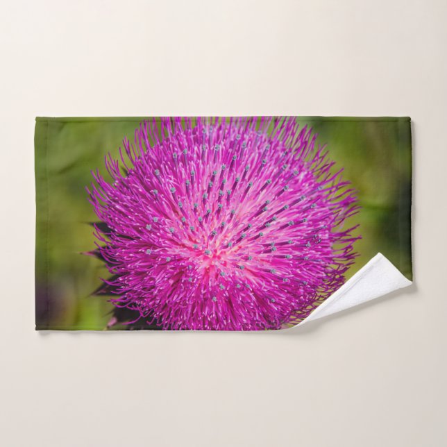 Leche con el cardo cerrado (Toalla de mano)