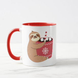 Leche con tazas de cacao caliente para Navidades