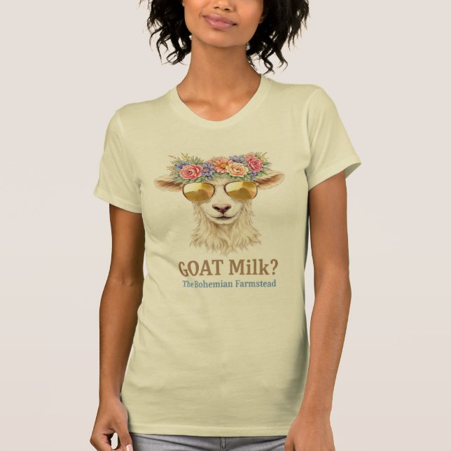 ¿Leche de CABRA? Camiseta femenina de granja (Anverso)