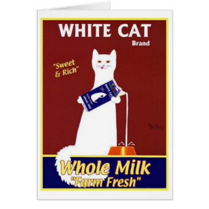 Leche entera de marca de gato blanco