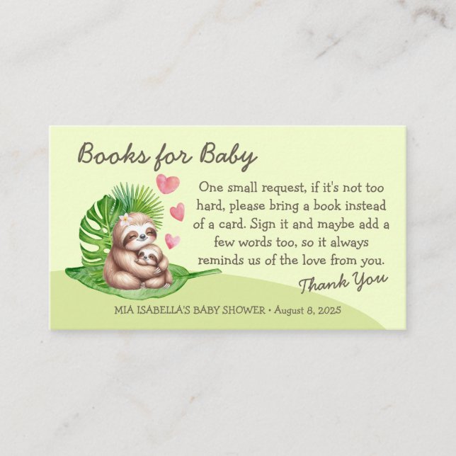 Leche para Mamá y Bebé - Tarjetas Para El Alojamie (Anverso)