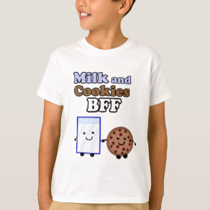 Leche y camisa de las galletas BFF