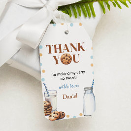 Leche Y Cookie Boy Gracias Etiqueta Fiesta De Cump