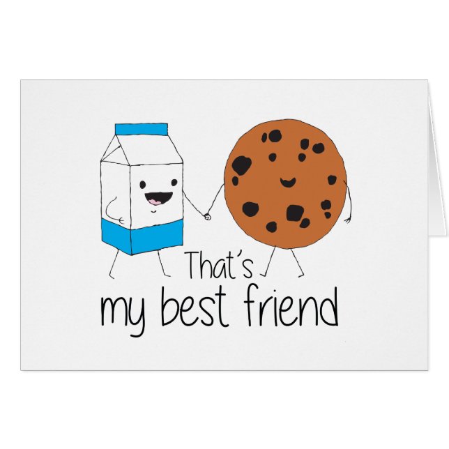 Leche y galletas Mejor amigos BFF Amistad Arte (Anverso (Horizontal))