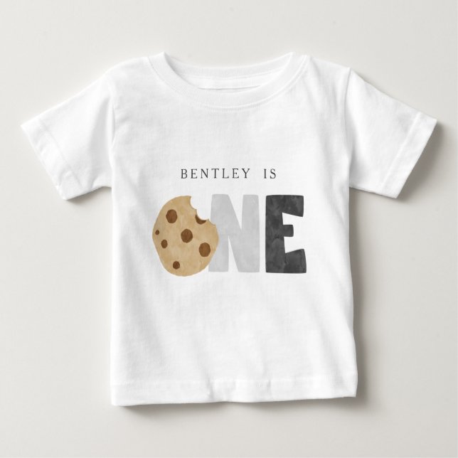 Leche y galletas primera camiseta de cumpleaños (Anverso)