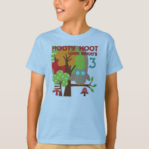 Lechuza 3 camisetas de cumpleaños y regalos