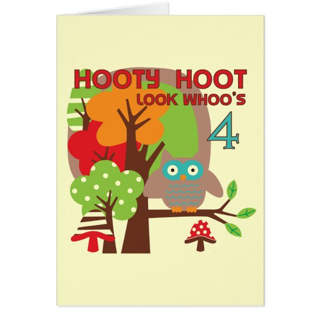 Lechuza 4 camisetas y regalos de cumpleaños de T (Frente)