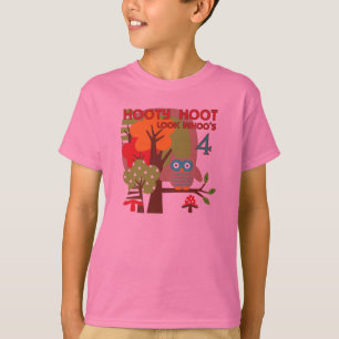 Lechuza 4 camisetas y regalos de cumpleaños de T