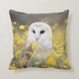 Lechuza Barn En El Cojín decorativo Meadow