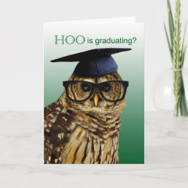Lechuza Con Lentes Gramática Tarjeta De Graduación