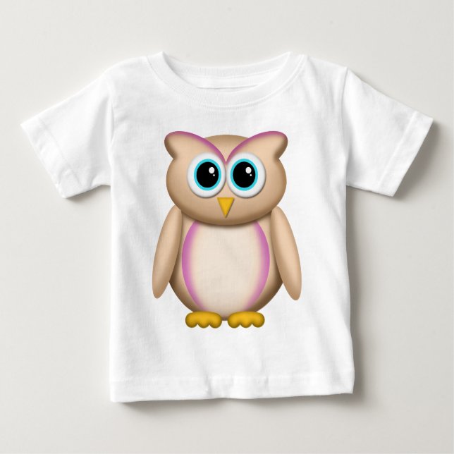 Lechuza con púrpura - Camisa infantil (Anverso)