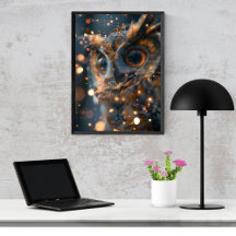 Lechuza de arte de pared acrílica