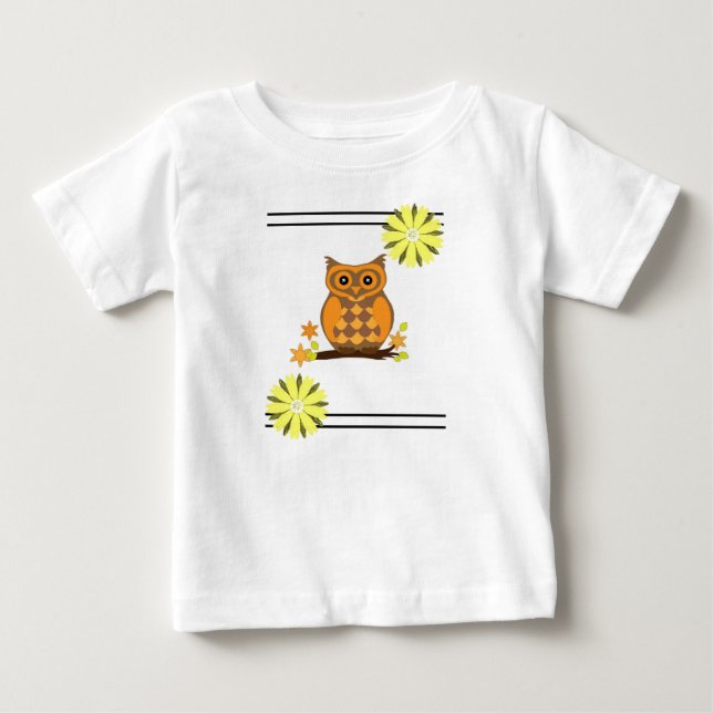 Lechuza de camiseta para bebés (Anverso)
