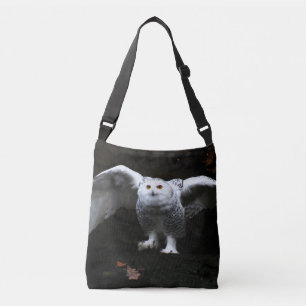 Lechuza De Nieve Con Bolsa Crossbody De Alas Abier