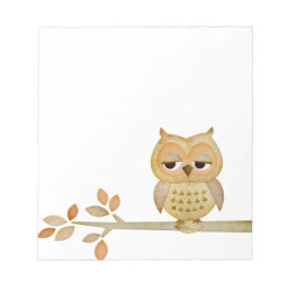 Lechuza dorsal en el Bloc de notas del árbol