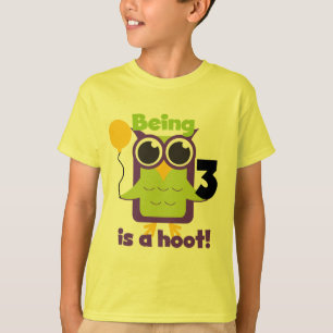 Lechuza Hoot 3er cumpleaños camisetas y regalos