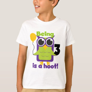 Lechuza Hoot 3er cumpleaños camisetas y regalos
