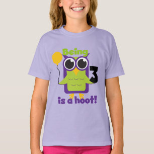 Lechuza Hoot 3er cumpleaños camisetas y regalos