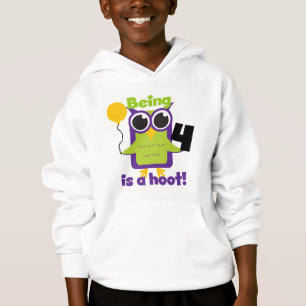 Lechuza Hoot 4º cumpleaños camisetas y regalos