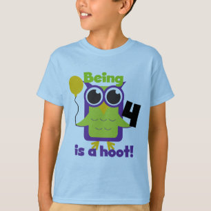 Lechuza Hoot 4º cumpleaños camisetas y regalos