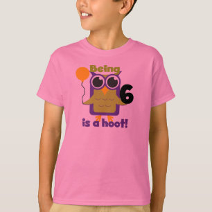 Lechuza Hoot 6ª camisetas de cumpleaños y regalos