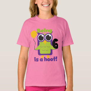 Lechuza Hoot 6ª camisetas de cumpleaños y regalos