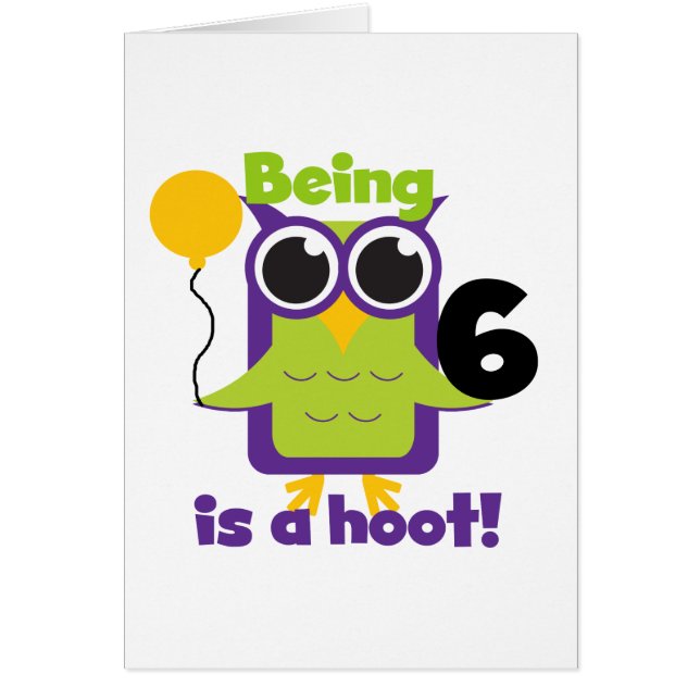 Lechuza Hoot 6ª camisetas de cumpleaños y regalos (Frente)
