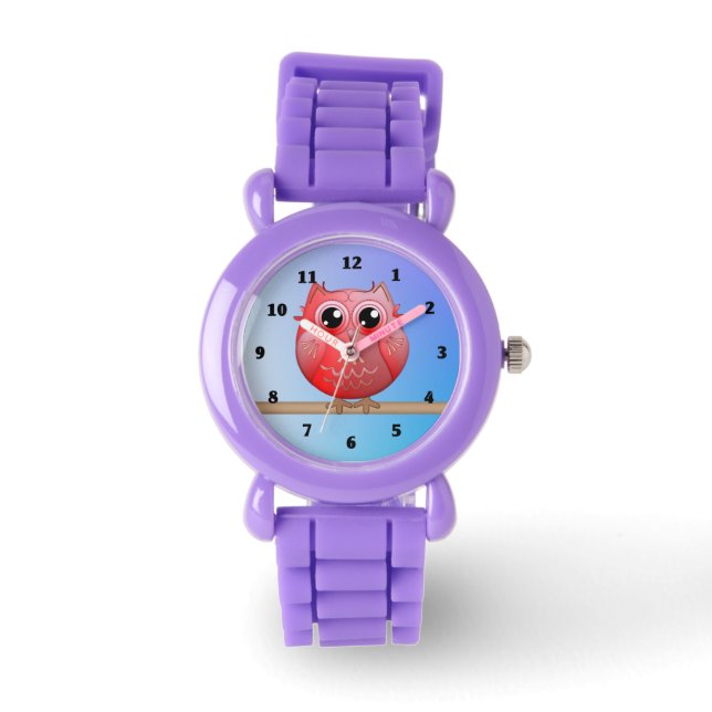 Lechuza, luna llena y reloj Personalizado (Anverso)