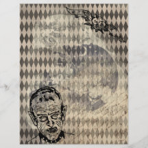 Lechuza mítica Halloween Ephemera Página de papel 