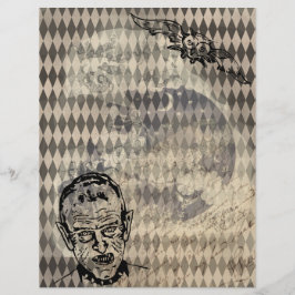 Lechuza mítica Halloween Ephemera Página de papel 